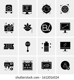 16 Business Universal Icons Vector. Creative Icon Illustration to use in web and Mobile Related project.