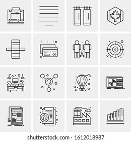 16 Business Universal Icons Vector. Creative Icon Illustration to use in web and Mobile Related project.