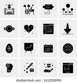 16 Business Universal Icons Vector. Creative Icon Illustration to use in web and Mobile Related project.