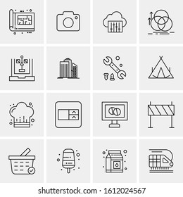 16 Business Universal Icons Vector. Creative Icon Illustration to use in web and Mobile Related project.