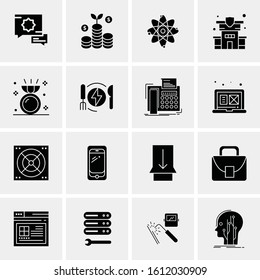 16 Business Universal Icons Vector. Creative Icon Illustration to use in web and Mobile Related project.