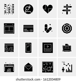 16 Business Universal Icons Vector. Creative Icon Illustration to use in web and Mobile Related project.