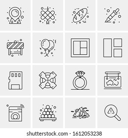 16 Business Universal Icons Vector. Creative Icon Illustration to use in web and Mobile Related project.