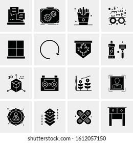 16 Business Universal Icons Vector. Creative Icon Illustration to use in web and Mobile Related project.