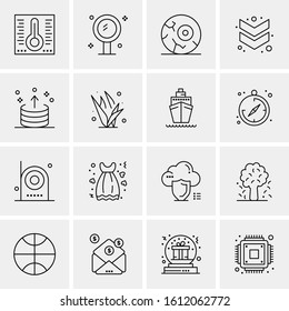 16 Business Universal Icons Vector. Creative Icon Illustration to use in web and Mobile Related project.