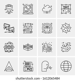16 Business Universal Icons Vector. Creative Icon Illustration to use in web and Mobile Related project.