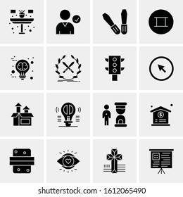 16 Business Universal Icons Vector. Creative Icon Illustration to use in web and Mobile Related project.