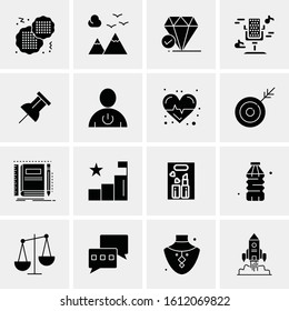 16 Business Universal Icons Vector. Creative Icon Illustration to use in web and Mobile Related project.