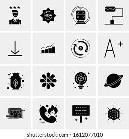 16 Business Universal Icons Vector. Creative Icon Illustration to use in web and Mobile Related project.