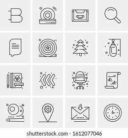 16 Business Universal Icons Vector. Creative Icon Illustration to use in web and Mobile Related project.