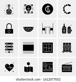 16 Business Universal Icons Vector. Creative Icon Illustration to use in web and Mobile Related project.
