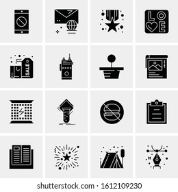 16 Business Universal Icons Vector. Creative Icon Illustration to use in web and Mobile Related project.