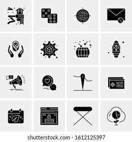 16 Business Universal Icons Vector. Creative Icon Illustration to use in web and Mobile Related project.