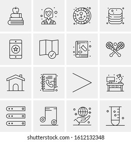 16 Business Universal Icons Vector. Creative Icon Illustration to use in web and Mobile Related project.