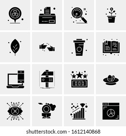 16 Business Universal Icons Vector. Creative Icon Illustration to use in web and Mobile Related project.