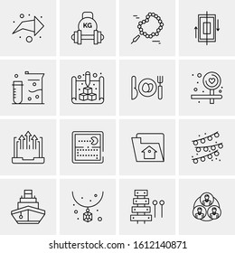 16 Business Universal Icons Vector. Creative Icon Illustration to use in web and Mobile Related project.