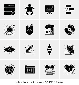 16 Business Universal Icons Vector. Creative Icon Illustration to use in web and Mobile Related project.