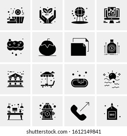 16 Business Universal Icons Vector. Creative Icon Illustration to use in web and Mobile Related project.