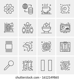 16 Business Universal Icons Vector. Creative Icon Illustration to use in web and Mobile Related project.