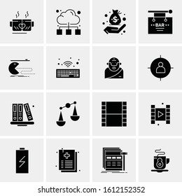 16 Business Universal Icons Vector. Creative Icon Illustration to use in web and Mobile Related project.
