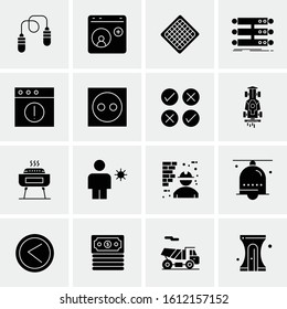 16 Business Universal Icons Vector. Creative Icon Illustration to use in web and Mobile Related project.
