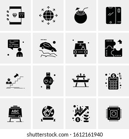 16 Business Universal Icons Vector. Creative Icon Illustration to use in web and Mobile Related project.