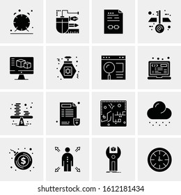 16 Business Universal Icons Vector. Creative Icon Illustration to use in web and Mobile Related project.