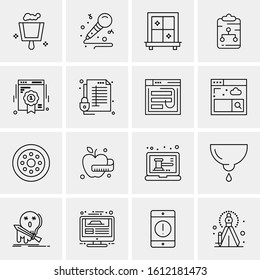 16 Business Universal Icons Vector. Creative Icon Illustration to use in web and Mobile Related project.
