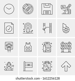16 Business Universal Icons Vector. Creative Icon Illustration to use in web and Mobile Related project.
