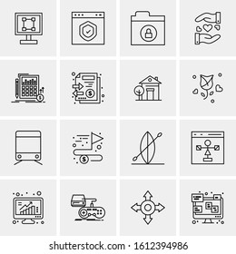16 Business Universal Icons Vector. Creative Icon Illustration to use in web and Mobile Related project.