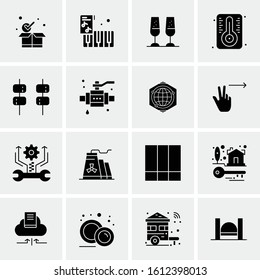 16 Business Universal Icons Vector. Creative Icon Illustration to use in web and Mobile Related project.