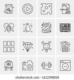 16 Business Universal Icons Vector. Creative Icon Illustration to use in web and Mobile Related project.