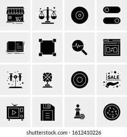 16 Business Universal Icons Vector. Creative Icon Illustration to use in web and Mobile Related project.