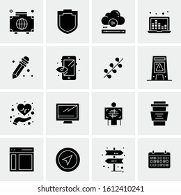 16 Business Universal Icons Vector. Creative Icon Illustration to use in web and Mobile Related project.
