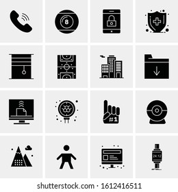 16 Business Universal Icons Vector. Creative Icon Illustration to use in web and Mobile Related project.