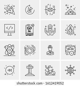 16 Business Universal Icons Vector. Creative Icon Illustration to use in web and Mobile Related project.