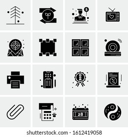 16 Business Universal Icons Vector. Creative Icon Illustration to use in web and Mobile Related project.