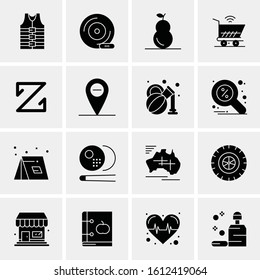 16 Business Universal Icons Vector. Creative Icon Illustration to use in web and Mobile Related project.