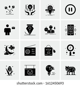 16 Business Universal Icons Vector. Creative Icon Illustration to use in web and Mobile Related project.