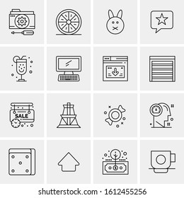 16 Business Universal Icons Vector. Creative Icon Illustration to use in web and Mobile Related project.