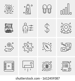 16 Business Universal Icons Vector. Creative Icon Illustration to use in web and Mobile Related project.