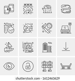 16 Business Universal Icons Vector. Creative Icon Illustration to use in web and Mobile Related project.