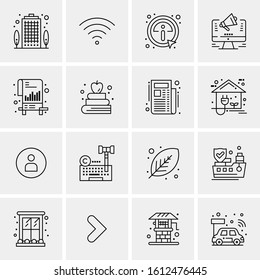 16 Business Universal Icons Vector. Creative Icon Illustration to use in web and Mobile Related project.