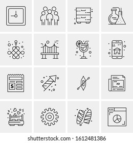 16 Business Universal Icons Vector. Creative Icon Illustration to use in web and Mobile Related project.