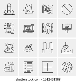 16 Business Universal Icons Vector. Creative Icon Illustration to use in web and Mobile Related project.