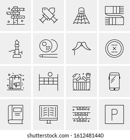 16 Business Universal Icons Vector. Creative Icon Illustration to use in web and Mobile Related project.