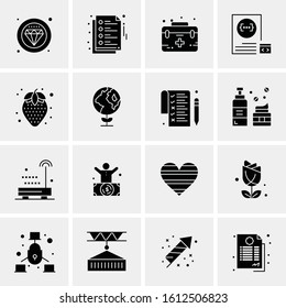 16 Business Universal Icons Vector. Creative Icon Illustration to use in web and Mobile Related project.