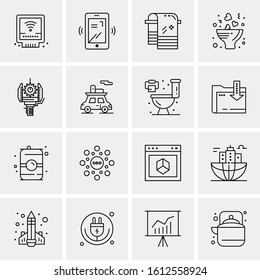 16 Business Universal Icons Vector. Creative Icon Illustration to use in web and Mobile Related project.