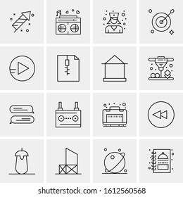16 Business Universal Icons Vector. Creative Icon Illustration to use in web and Mobile Related project.