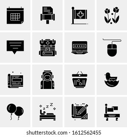 16 Business Universal Icons Vector. Creative Icon Illustration to use in web and Mobile Related project.